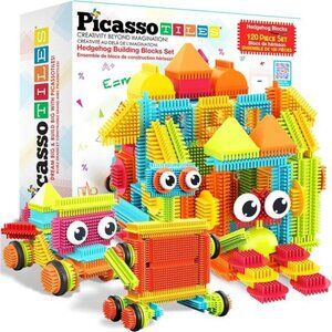 Kids 120pcs‎ Hedgehog Interlocking Building Blocks Tiles Construction Toy Set
